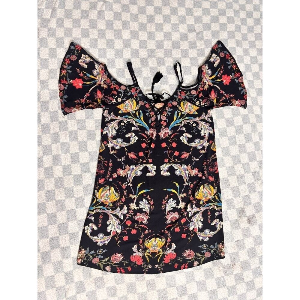 Flying Tomato Boho Floral Cold Shoulder Mini Dress - Picture 3 of 11